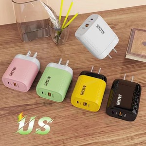 Prix usine 120W Chargeur A + C Tête de charge à double port Macaron EU US UK QC Tête de charge rapide - Product Image 3