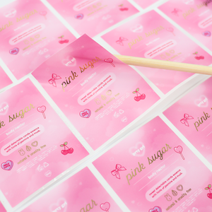 Hojas adhesivas cortadas con beso de San Valentín impermeables de diseño personalizado de bajo precio con diseños de corazón para notas de amor y etiquetas de regalo - Product Image 1