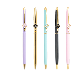 Gao Shi trébol de cuatro hojas bolígrafo de Metal moda coreana 1,0mm diseño de logotipo personalizado regalo para niñas en <span class=keywords><strong>Amazon</strong></span> - Product Image 1