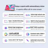 Écran 16 pouces 2.5K Full HD IPS Écran tactile USB C Alimentation Écran de jeu avec Type-C pour ordinateur portable PC Moniteur portable
