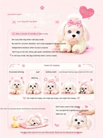 Robot compagnon intelligent IA, Chatbot, Animal de compagnie électronique, Chiot en peluche de 8 pouces, Modèle de chien paresseux, Rembourré en coton PP, Cadeau parfait pour