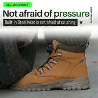 Chaussures de sécurité unisexes, embout en acier, anti-écrasement, résistantes aux perforations, légères, respirantes, chaussures de travail pour l'exploitation minière et la construction