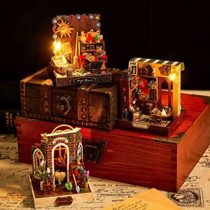 Kit de montage maisonnette en bois DIY, modèle rétro 'Morning Dew Magic', cadeau d'anniversaire, version anglaise, à partir de 14 ans - Product Image 1