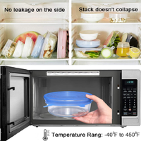 Lot de 6 couvercles extensibles réutilisables en silicone de différentes tailles, qualité alimentaire, avec logo personnalisé, emballage en sachet OPP, ronds, 85g