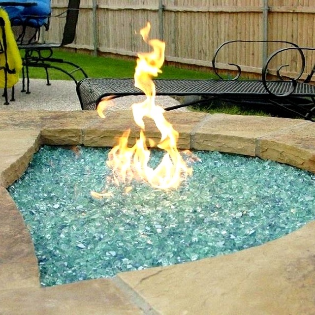 Home Decoration Outdoor Landscaping Fire Pit Slag Glass Stone Rocks