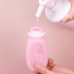 Travel Custom Colour Pink 100ml Silicone Squeeze Shower Gel <b>Bottle</b>,silicone brush squeeze <b>bottle</b> - Product Image 2