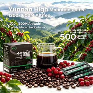 Caffè istantaneo freddo premium senza zucchero, con estratti vegetali naturali e probiotici, a lunga conservazione (24 mesi), in stick, per uso quotidiano - Product Image 1