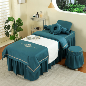 Nuova Copertura e Lenzuolo per Lettino da Massaggio di Lusso 200TC Reversibile in Poliestere per Hotel, Centri Estetici e Spa - Product Image 4