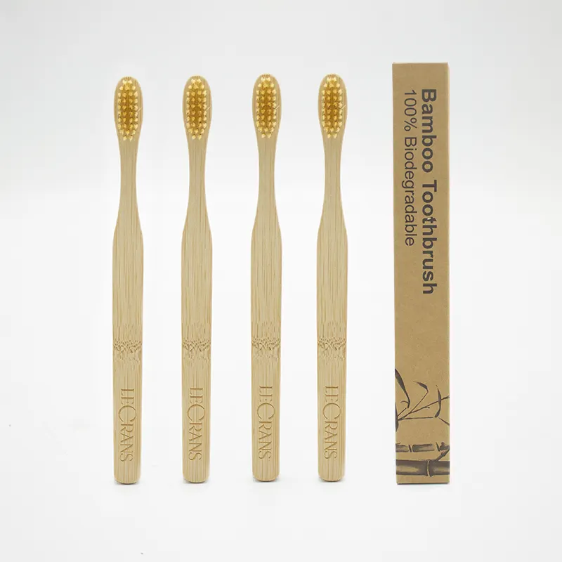 Servizi dell'hotel spazzolino da denti in bambù all'ingrosso spazzolino da denti in bambù organico FSC nero