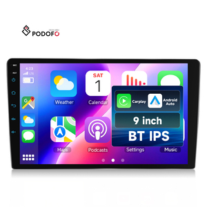วิทยุติดรถยนต์ Podofo 2 Din 9 นิ้ว รองรับ Wireless <span class=keywords><strong>CarPlay</strong></span>/Android Auto หน้าจอสัมผัส IPS เครื่องเล่นสเตอริโอในรถยนต์ บลูทูธ เครื่องเล่น MP5 บริการ OEM/ODM/โรงงาน - Product Image 1