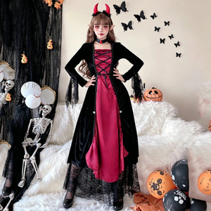 <span class=keywords><strong>Disfraz</strong></span> de Reina Vampiro para Halloween, Vestido Largo de Bruja Oscura, Vestido Sexy para Sesión de Fotos de Fiesta - Product Image 4