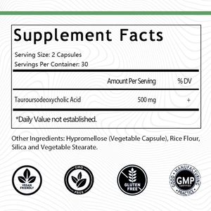 OEM/ODM Hot Selling TUDCA Capsule, TUDCA Bile Salts <b>Supplement</b>, <b>Liver</b> Health, <b>Liver</b> Enzyme Production and Eye Health Support - Product Image 2