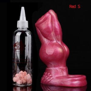 Funda de silicona grande con nudo de lobo para pene, dildo hueco, anillo de fantasía, extensor de pene, juguetes sexuales para hombres - Product Image 6