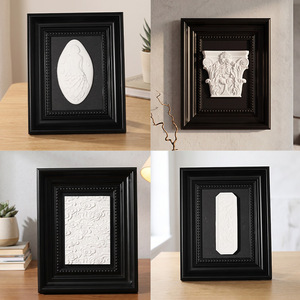 Marco de Fotos Minimalista de Yeso, Escultura 3D, Arte de Pared, Marco de Yeso Vintage, Mural de Alta Gama, Decoración para Entrada - Product Image 4