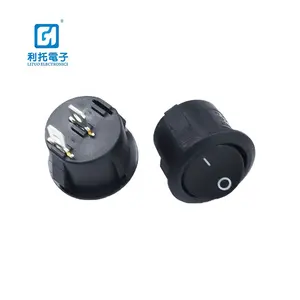 Factory supply dpdt switch round square head 2/3/4/5 pin on off boat switch round rocker switch