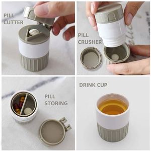 เครื่องบดเม็ดยาพร้อมที่ตัดยา เครื่องบดผงยา ตัวแบ่งยาเม็ด 4 in 1 กล่องใส่ยา - Product Image 4