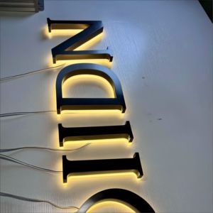 Diseño de logotipo de restaurante retroiluminado personalizado, caja de luz de Metal para pared <span class=keywords><strong>Exterior</strong></span>, letrero publicitario para decoración de pared <span class=keywords><strong>Exterior</strong></span> de restaurante - Product Image 3