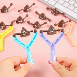 Jouet à presser pour enfants, lanceur créatif amusant, farce avec caca collant, mini lanceur en plastique anti-stress traditionnel - Product Image 1