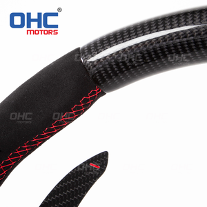 Volant en fibre de carbone Ohc Motors pour Mercedes Benz C63 <span class=keywords><strong>Amg</strong></span> W205 W222 Mercedes <span class=keywords><strong>Amg</strong></span> Gt Volant en cuir suédé - Product Image 3