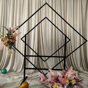 FURUN Nouvelle Arrivée Moderne En Acier Inoxydable Fond Carré Décorations De Mariage - Product Image 5