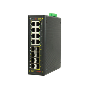 GWS thương hiệu 8 <span class=keywords><strong>PoE</strong></span> Port + 8 SFP Port Gigabit công nghiệp <span class=keywords><strong>PoE</strong></span> sợi chuyển đổi không được quản lý hỗ trợ Din Rail gắn - Product Image 4