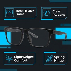 <span class=keywords><strong>Montatura</strong></span> Ottica Fashion <span class=keywords><strong>Wayfarer</strong></span> per Uomo e Donna, Comoda per Studio, Lavoro Remoto e Utilizzo dello Schermo, Resistente K502-05 Pronta per la Spedizione - Product Image 2