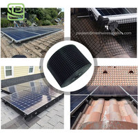 Grillage soudé en acier galvanisé PVC noir pour protection des panneaux solaires contre les oiseaux et les écureuils