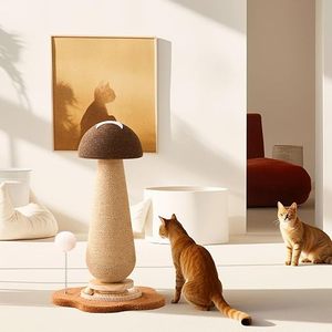 Árbol rascador para gatos, torre rascadora de 21.5 pulgadas de alto con juguete giratorio de madera maciza duradera - Product Image 5