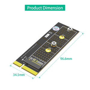 NGFF (<span class=keywords><strong>M</strong></span>.<span class=keywords><strong>2</strong></span>) nvme <span class=keywords><strong>M</strong></span> key SSD 至带散热器的 PCI-E 4X 适配器 (垂直安装) - Product Image 3