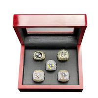 Ensemble d'anneaux de championnat personnalisés pour les saisons 1991, 1992, 2009, 2016, 2017 des Penguins de Pittsburgh, en bois, style tendance