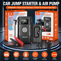 JP-S152 Jump Starter Mobil 4-in-1 dengan Kompresor Udara 30000mAh 12V Penguat Baterai Mobil Pompa Pengisi Ban Power Bank dengan Kotak