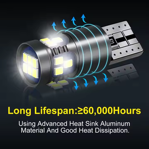 W5W T10 Auto LED Ampoule 168 194 Canbus ni Error Free 18SMD 3030 Car Signal Lights Clearance License Plate Lamp 6000K White 12V - Product Image 5