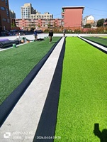 Terrain de football en gazon artificiel Setdream, revêtement sportif écologique - Utilisation en extérieur et en intérieur, matériau plastique, surface souple
