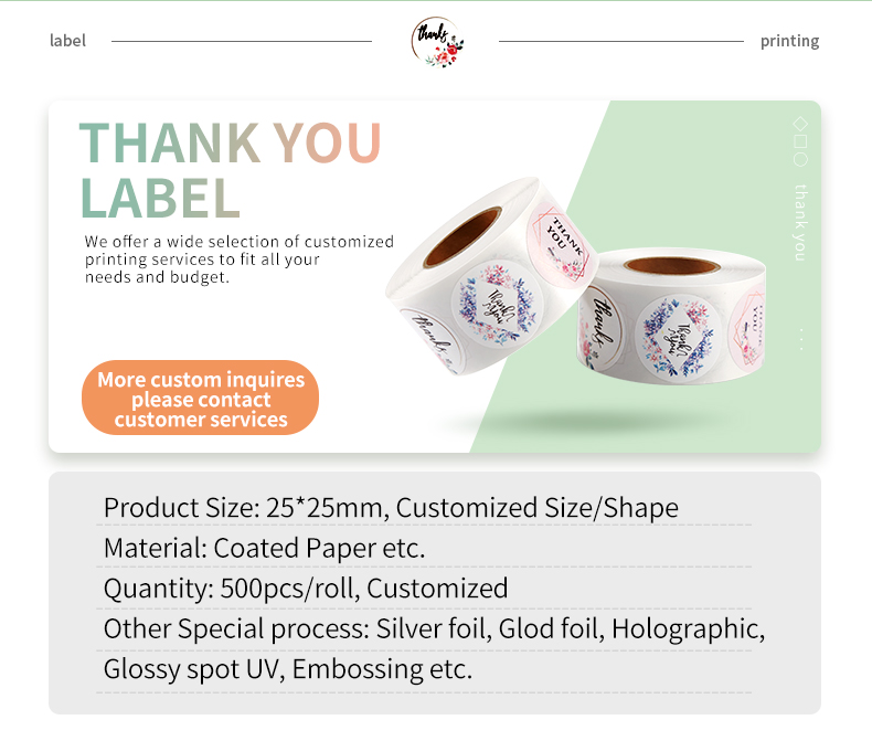 Thank You 1.5 inch Rainbow Labels Sticker Roll for Greeting Cards Flower Bouquets Gift Wraps Mailers Bag Businesses o<i></i>nline Store