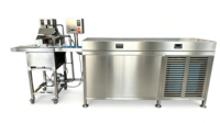 Ligne de production automatique de gaufrettes et biscuits TUORONG, petit système d'enrobage au chocolat, tunnel de refroidissement intégré, revêtement efficace