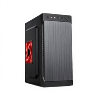 Boîtier PC de bureau gaming personnalisé Meway OEM, mini-tour avec façade en maille, en acier SPCC, ventilateur RGB, compatible MicroATX et alimentation ATX, vente en gros, noir