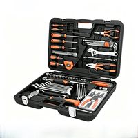 Kit de réparation automobile multifonctionnel en acier au chrome-vanadium, clés hexagonales, douilles à cliquet, boîte à outils facile à transporter, garantie à vie