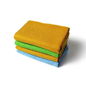 Multipurpose Custom Waffle Microfiber Glass Remover Tea Towels Wholesale Microfiber Cleaning Cloth Eco-friendly