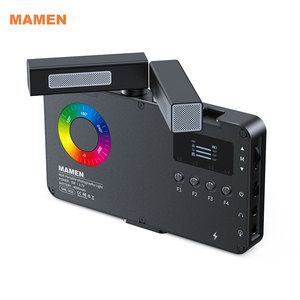 Mamen RGB <span class=keywords><strong>LED</strong></span> video ánh sáng nhiếp ảnh Ánh sáng Microphone với microphone 2 trong 1 xách tay ánh sáng cho máy ảnh vlog thiết bị - Product Image 1
