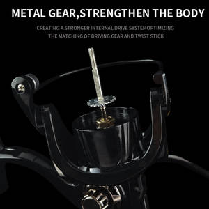 Spinnrolle mit Austauschbarem Griff Luya Angelrolle 1000-7000 Serie Kunststoff Linkshänder 10kg Max Bremskraft 5,2:1 Übersetzungsverhältnis 2+1 - Product Image 5