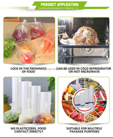 Biologisch afbreekbare gaasverpakking voor vershoudzakken, supermarkt fruit- en groenteproducten op rol, voedselveilige verpakking van plastic.