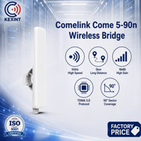 KEXINT Come 5-90n 5GHz 5km Pont sans fil extérieur, Pont PTP longue portée à gain élevé 18dBi