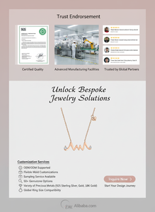 Collar de Oro Rosa M con Incrustaciones de Diamantes en Forma de Corazón con Corte Brillante de 18K de la Serie CHIC, Cadena de Estilo Clásico - Product Image 6