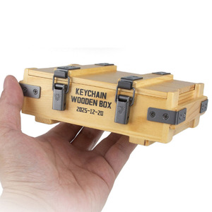 Gun Keychain Package 1911 Pistol Accessories Handmade Solid Pine Wood Gift Box