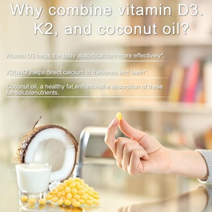 Vitamina D3 y Vitamina K2 de Alta Calidad de Marca Privada, Favorecen la Salud de los Huesos y los Dientes, y Mantienen la Salud Cardiovascular, Cápsulas Blandas - Product Image 5