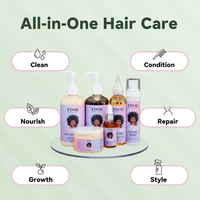 Kit de Soins Capillaires Chebe OEM Marque Blanche 6 Pièces : Shampoing, Après-Shampoing, Huile Capillaire, Sérum – Vente en Gros pour Cheveux Afro Bouclés Naturels