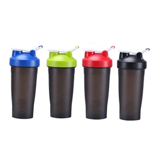 400ML/600ML <strong>Wholesale</strong> Sport Shake Bottle Custom Printing Logo BPA Free Plastic Protein Bottle <strong>Shaker</strong> with Lids and Shake <strong>Ball</strong> - Product Image 1