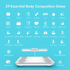 Für Bioelektrische Impedanz-Körperfettanalysegerät & Körperanalysewaage, 180 kg Tragkraft, Badezimmerwaage für Fitness - Product Image 4