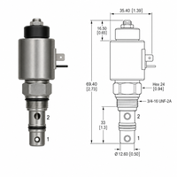 Katup Solenoid Hidrolik E08N20 ELT Distributor Resmi Italia Katup Kontrol Arah 350 Bar Normal Tertutup