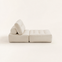 Modernes Weißes Einzelsofa Einzelnes Faulbett-Sofa Klappbares Komprimiertes Schlafsofa für Wohnzimmer